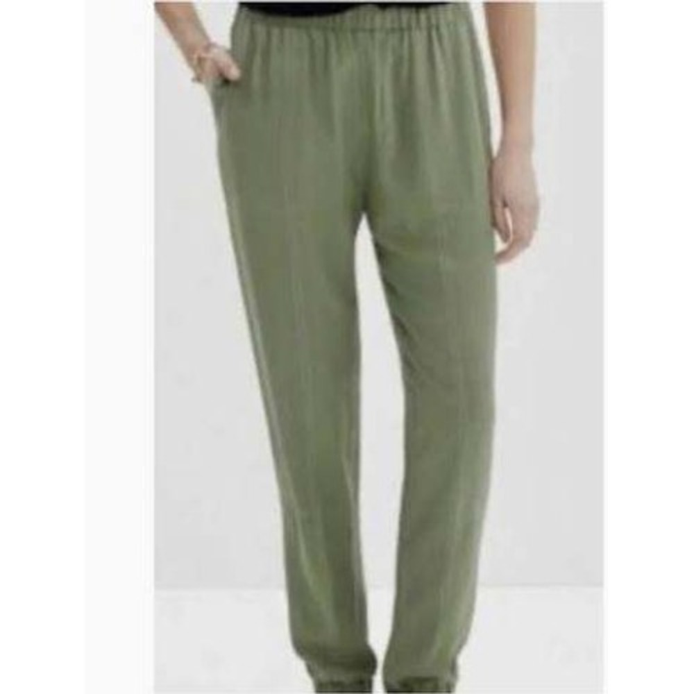 Madewell Olive Green Viscose Pull-On Jogger Pants Tapered Elastic Cuff S